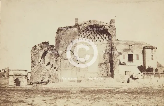 Ruins of the Temple of Roma and Venus, Rome, between 1870-1880. Creator: Unknown.