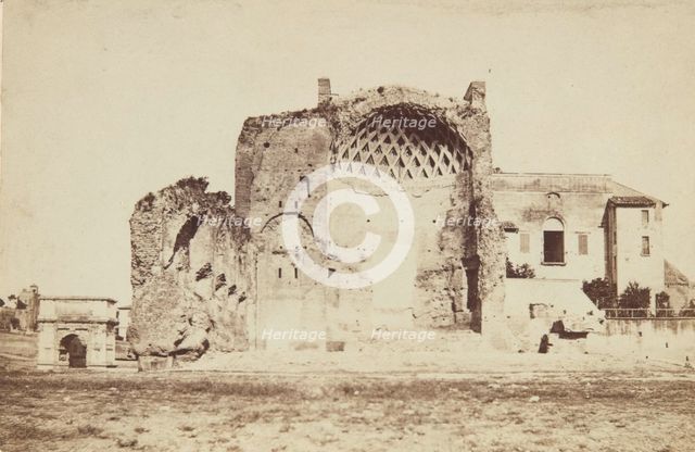 Ruins of the Temple of Roma and Venus, Rome, between 1870-1880. Creator: Unknown.