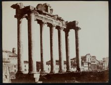 Ruins of the Temple of Saturn in the Forum at Rome, c1856. Creator: Jane Martha St. John