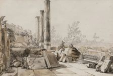 Ruins of the Temple of Serapis at Pozzuoli, 1750. Creator: Claude-Joseph Vernet