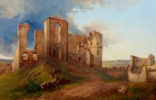 Ruins of the Tenczyn Castle, 1854. Creator: Aleksander Plonczynski