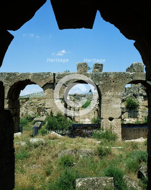 Ruins of the thermal baths of the city, Aphrodisias (Anatolia, Turkey), 2000.  Creator: LTL.