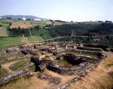 Ruins of the village, belonging to the culture Castro - Celta in Coaña (Asturias)
