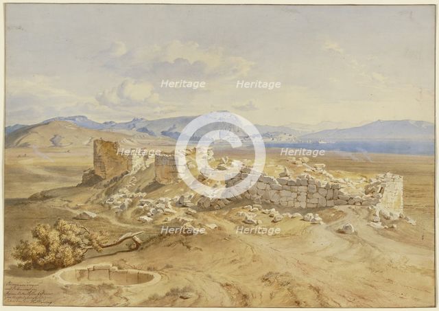Ruins of Tiryns, c1854. Creator: Karl Friedrich Harveng.