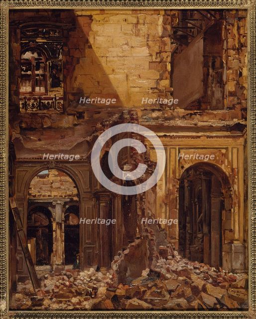 Ruins of Tuileries, after the fire of 1871. Creator: Unknown.