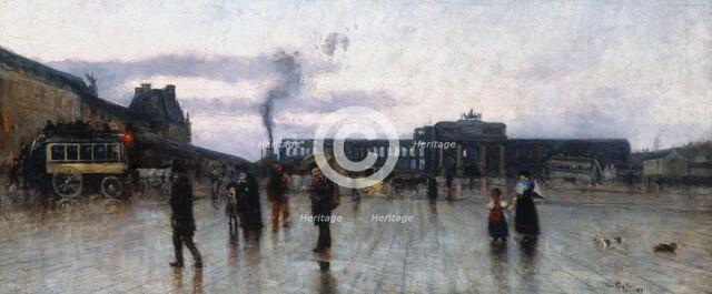 Ruins of Tuileries and Place du Carroussel, 1st arrondissement, 1883. Creator: Siebe Johannes ten Cate.