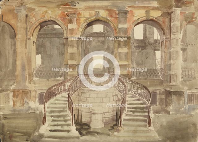Ruins of Tuileries Palace, 1871-1883. Creator: Unknown.