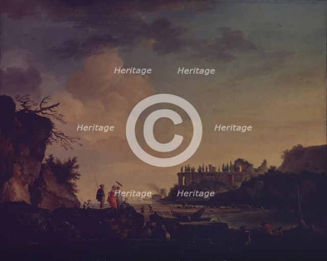 Ruins near the Mouth of a River, 1748. Artist: Vernet, Claude Joseph (1714-1789)