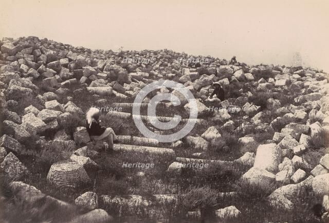 Ruins near Beirut, Lebanon, 1864. Creator: Louis Vignes.