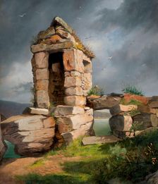 Ruins, St Michael's Mount, Cornwall, 1858. Creator: Benjamin Johnson