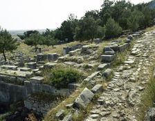 Ruins, Priene, Agora, Ionia, Anatolia, Turkey, 1999. Creator: Unknown