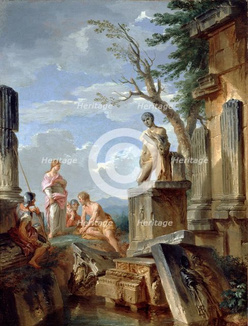 Ruins with a Sibyl and other Figures, c1720. Artist: Giovanni Paolo Panini.