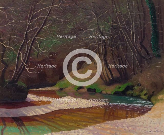 Ruisseau rouille et galets blancs, 1921. Creator: Vallotton, Felix Edouard (1865-1925).