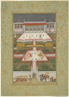 Ruler Entertained by Dancers in a Paradise Garden, Late 18th century. Creator: Unknown