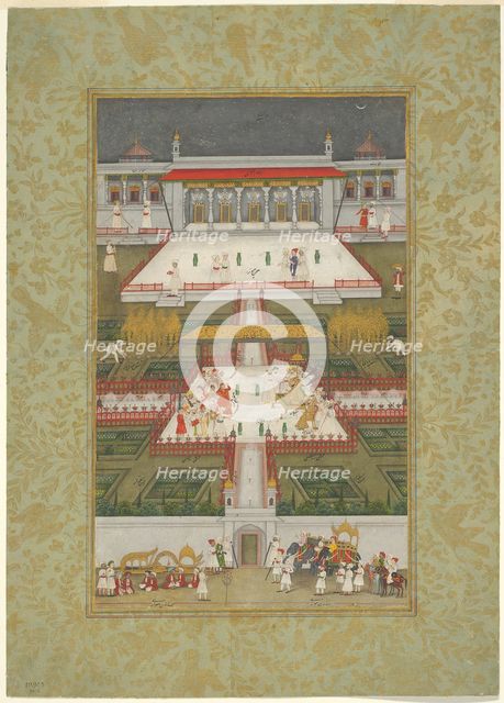 Ruler Entertained by Dancers in a Paradise Garden, Late 18th century. Creator: Unknown.