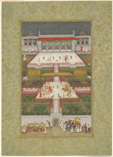 Ruler Entertained by Dancers in a Paradise Garden, Late 18th century. Creator: Unknown