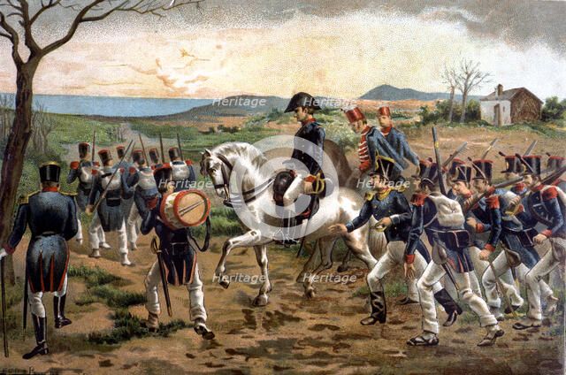 Run of the revolutionary column of General Rafael del Riego after his pronouncement in Cabezas de…