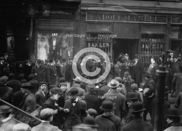 Run on East Side Bank, N.Y. 2/16/12, 1912. Creator: Bain News Service.