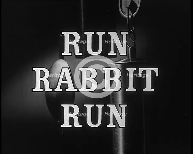 'Run Rabbit Run' - title card, 1940.  Creator: British Pathe Ltd.