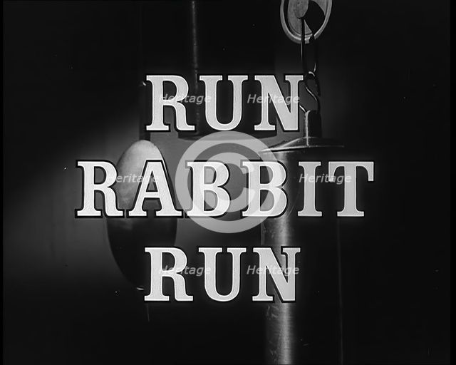 'Run Rabbit Run' - title card, 1940.  Creator: British Pathe Ltd.