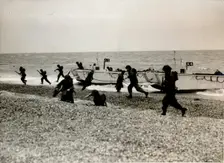 Runaground III, a mock amphibious invasion of England, Portsmouth, Hampshire, 1952. Creator: Unknown