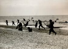 Runaground III, a mock amphibious invasion of England, Portsmouth, Hampshire, 1952. Creator: Unknown