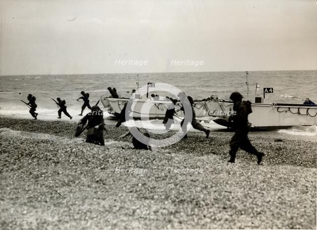 Runaground III, a mock amphibious invasion of England, Portsmouth, Hampshire, 1952. Artist: Unknown