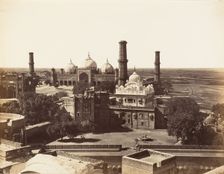 Runjeet Singh's Tomb and the Great Mosque at Lahore, 1858-61. Creator: Unknown