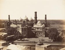 Runjeet Singh's Tomb and the Great Mosque at Lahore, 1858-61. Creator: Unknown