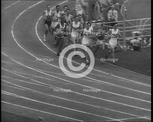 Runners at the 1936 Berlin Olympics, 1936. Creator: British Pathe Ltd.