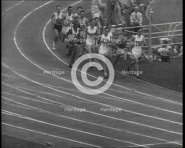 Runners at the 1936 Berlin Olympics, 1936. Creator: British Pathe Ltd.