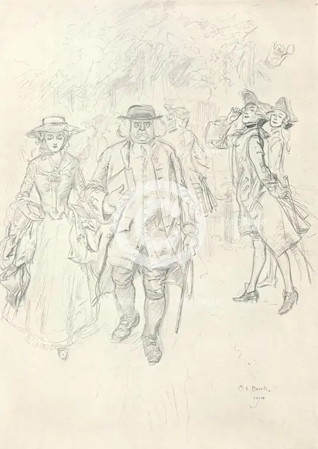 'Running The Gauntlet - Stage II', c1920. Artist: Charles Edmund Brock.