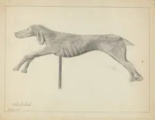 Running Dog Weather Vane, 1935/1942. Creator: Gordon Sanborn