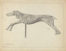 Running Dog Weather Vane, 1935/1942. Creator: Gordon Sanborn