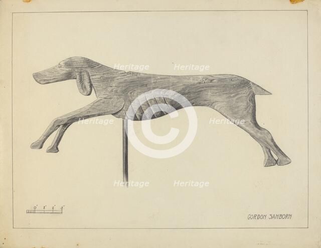 Running Dog Weather Vane, c. 1936. Creator: Gordon Sanborn.