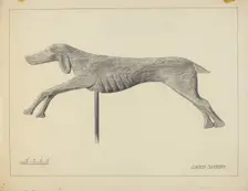 Running Dog Weather Vane, c. 1936. Creator: Gordon Sanborn