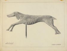 Running Dog Weather Vane, c. 1936. Creator: Gordon Sanborn