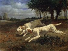 Running Dogs 1853. Artist: Constant Troyon