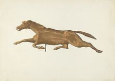 Running Horse Weather Vane, c. 1937. Creator: Alfred Denghausen
