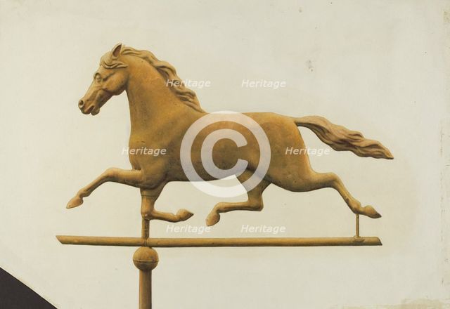 Running Horse Weather Vane, c. 1940. Creator: Gertrude Koch.
