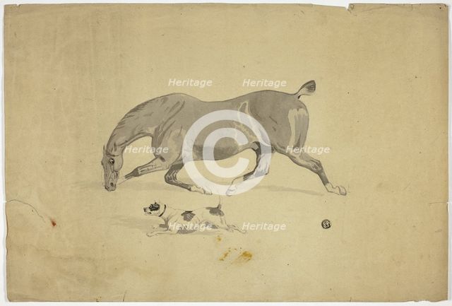 Running Horse and Dog, n.d. Creator: Abraham Cooper.