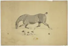 Running Horse and Dog, n.d. Creator: Abraham Cooper
