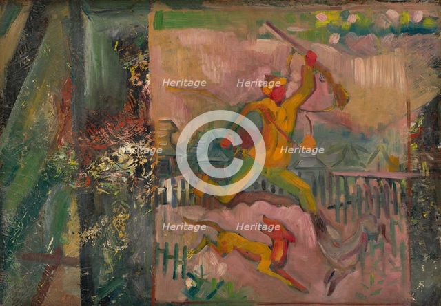 Running Hunter with a Rifle, 1935. Creator: Arnold Peter Weisz-Kubincan.