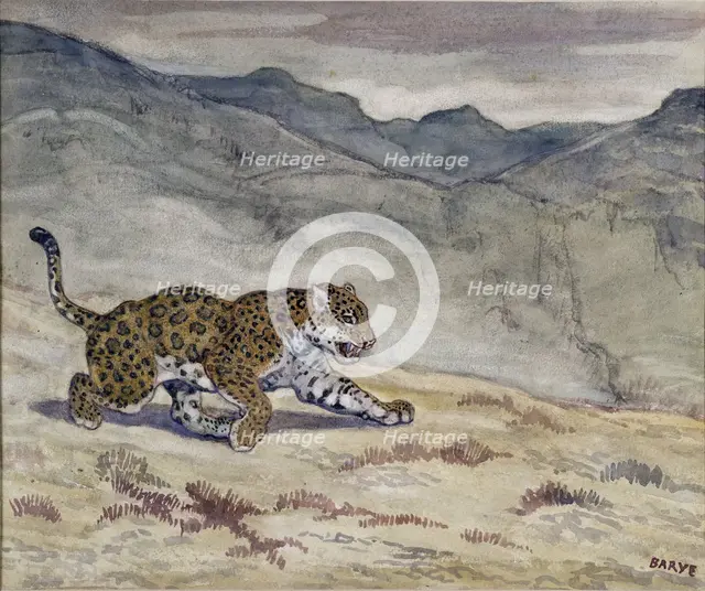 Running Jaguar, c1830-1840. Creator: Antoine-Louis Barye.