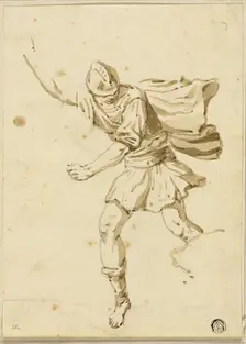 Running Roman Warrior, Pointing Upwards with Right Hand, n.d. Creator: Philippe Louis Parizeau