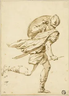 Running Roman Warrior, Seen from Back, n.d. Creator: Philippe Louis Parizeau