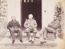 Rupert Potter, John Everett Millais and an Unidentified Man at Dalguise, from an album...Millais. Creator: Unknown