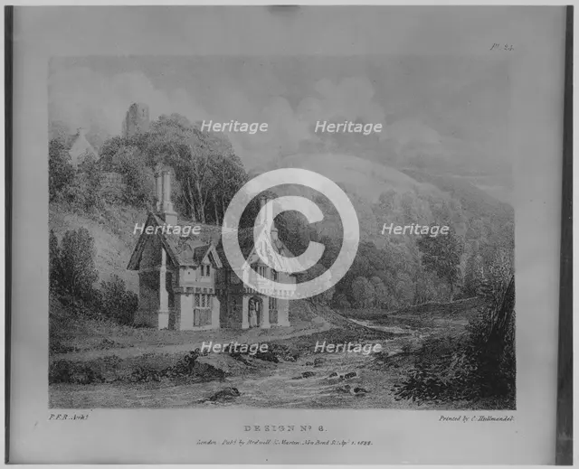 Rural Architecture, or a Series of Designs for Ornamental Cottages, 1823., 1823. Creators: James Duffield Harding, Charles Joseph Hullmandel.