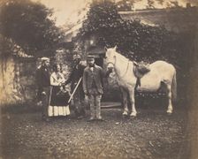 Rural Group with Horse, 1850s. Creator: Unknown