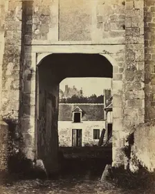 Rural Estate Seen Through Archway, 1860s. Creator: André Philippe Régnier (French, 1837-1913)